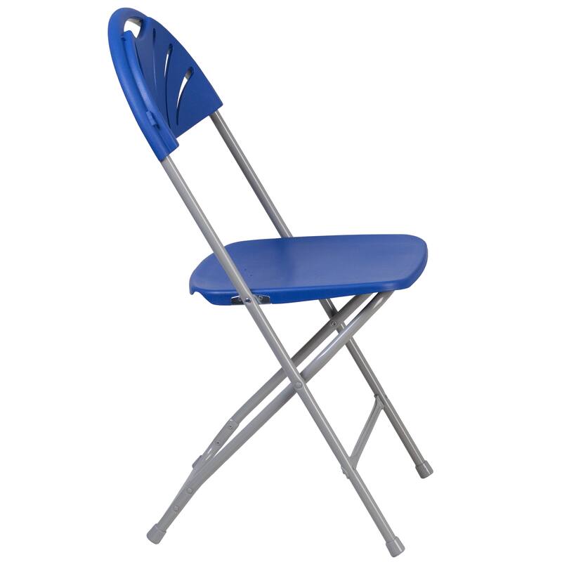 8 Pack 650 lb. Capacity Plastic Fan Back Folding Chair