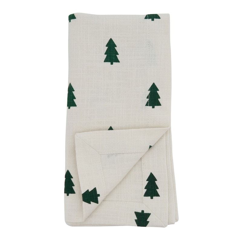 Holiday Table Napkins With Christmas Tree Design (Set of 4)