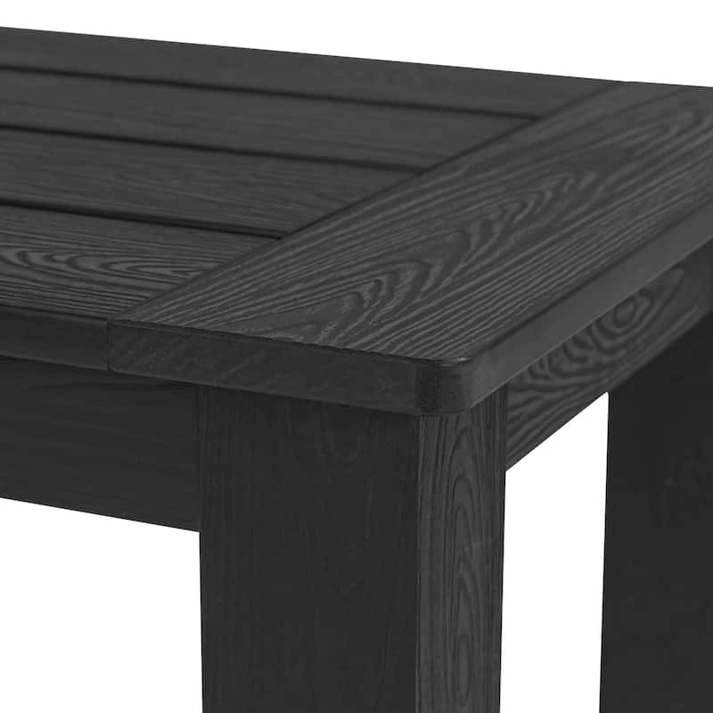 Modern 47.in All-Weather HDPS Outdoor Backless Bench