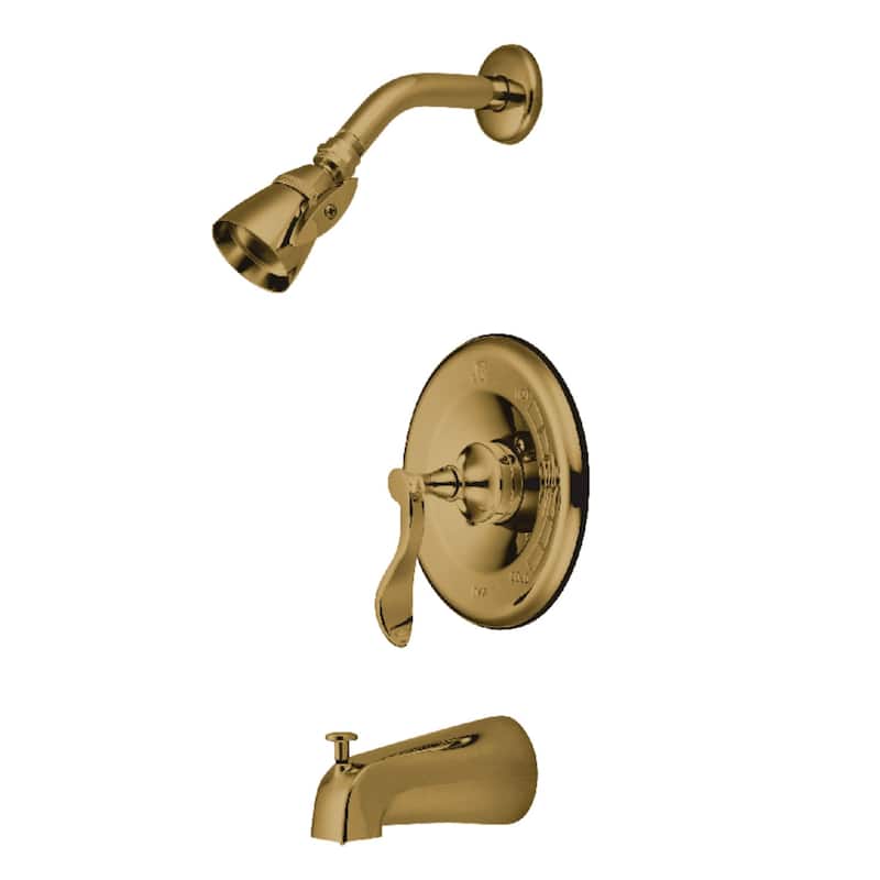 Kingston Brass Century Tub and Shower Trim Package with 1.8 GPM Single - Polished Brass