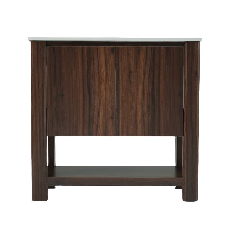 36" Modern Bathroom Vanity with Rectangle Ceramic Sink