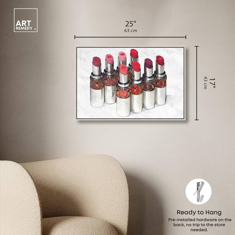 Doll Memories - Lipsticks 22 Canvas by Art Remedy