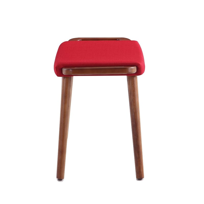 Manhattan Comfort Antique Walnut Ottoman