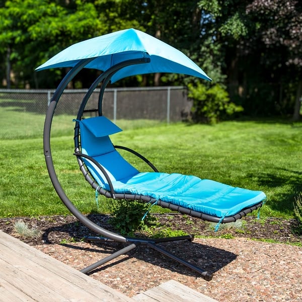 Tanning Chair Universal Chair Umbrella Canopy, UPF 50+ Sun Shade