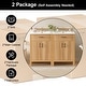 preview thumbnail 25 of 37, Natural Oak Bathroom Vanity with Ceramic Sink Solid Wood MDF Storage Cabinet for Bathroom 24/30/48/60 inches