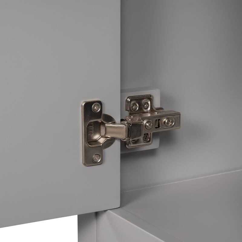 24" Modern Sleek Bathroom Vanity Elegant Ceramic Sink