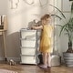 preview thumbnail 9 of 7, Qaba 4 Tier Kids Storage Unit, 4 Drawer Chest Toy Organizer Plastic Bins