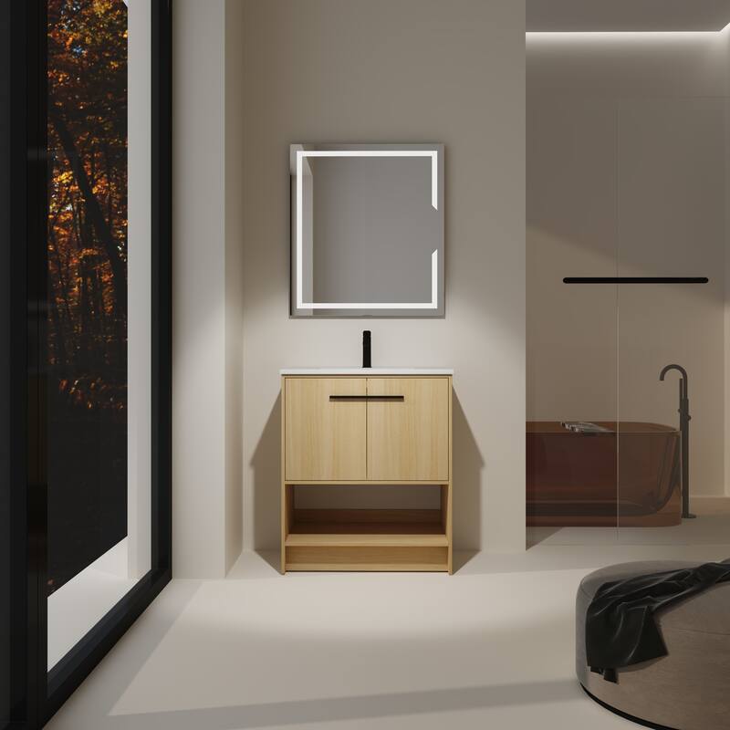 30" Bathroom Vanity with Ceramic Sink