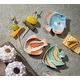 preview thumbnail 3 of 1, Turquoise And Orange Fish Dish