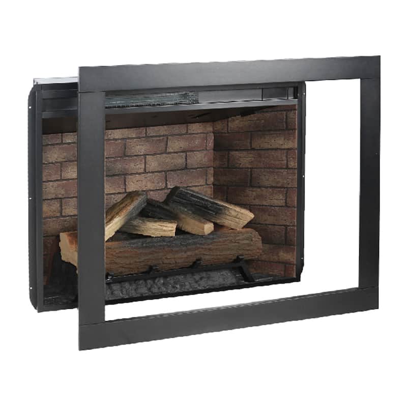 33" Infrared Electric Fireplace with Removable Trim kit Insert,Touch Panel Heater,Smokeless Firebox With Fire Crackling Sound