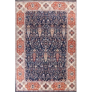 Vegetable Dye Floral Ziegler Oriental Wool Area Rug Handmade Carpet - 9'10" x 14'1"