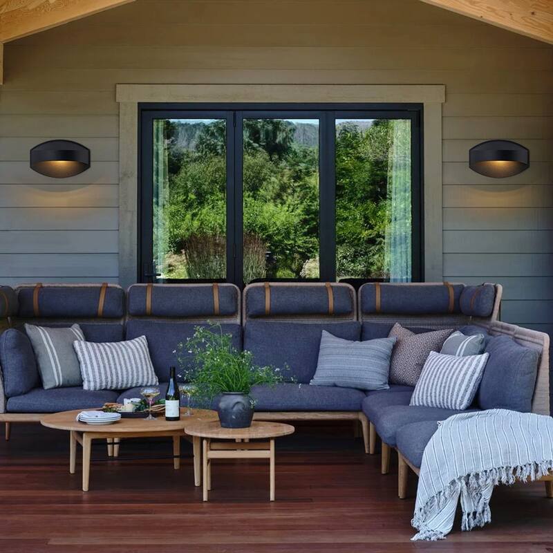 Farmhouse 1-Light Iron Outdoor Wall Sconce for Porch Gate Garden Lamp