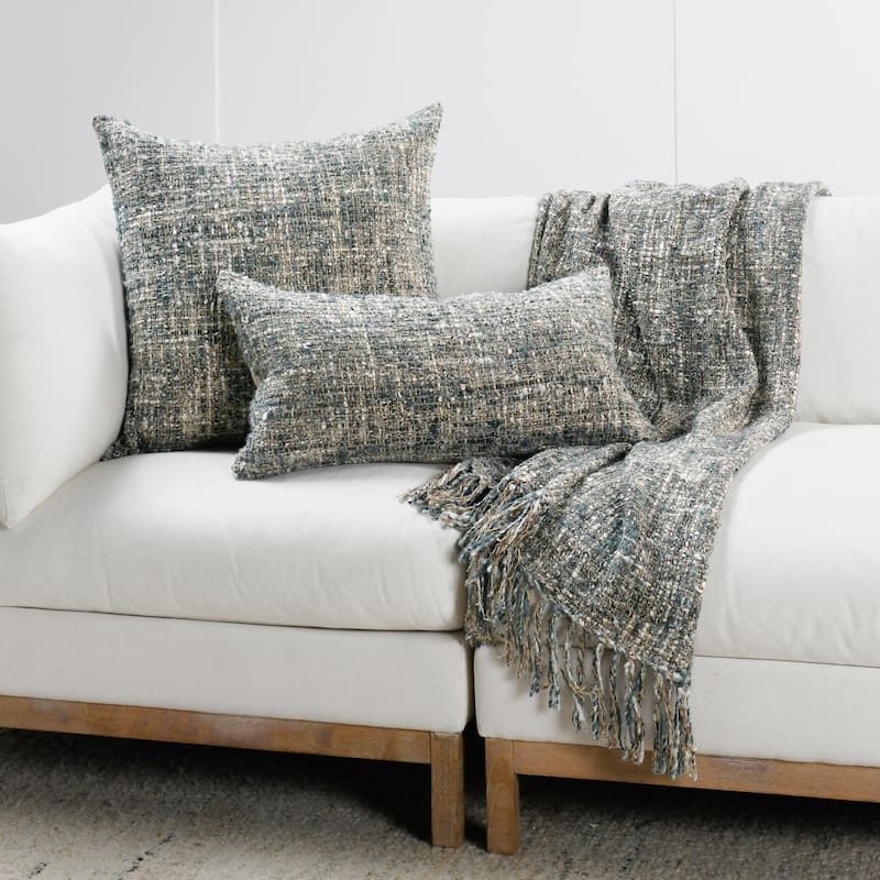 Villa by Classic Home Recycled Cotton Blend 50x70 Woven Throw Blanket