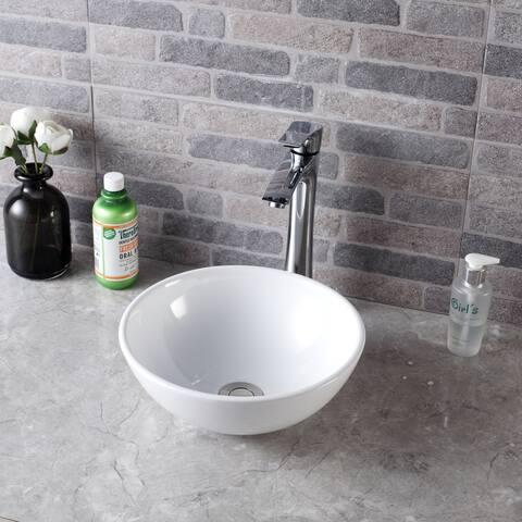 Small Round Vessel Bathroom Sink
