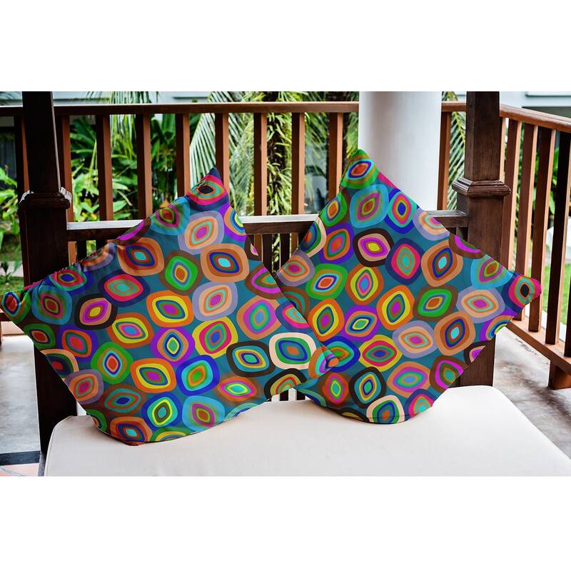 Modern Leaf Pile Fall Indoor/Outdoor Throw Pillow