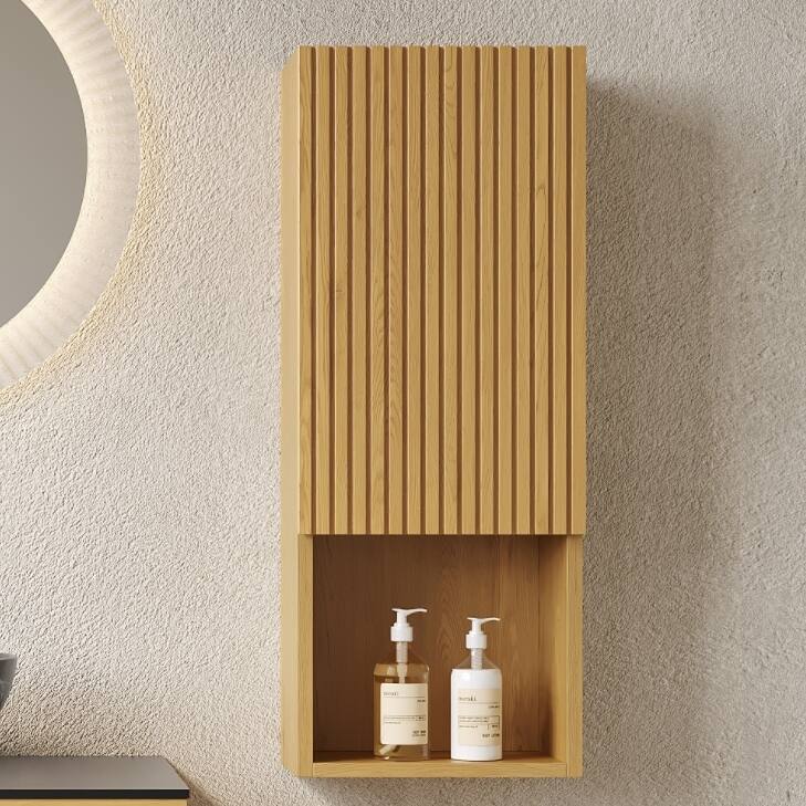 35" Tall Bathroom Wall Mounted Cabinet