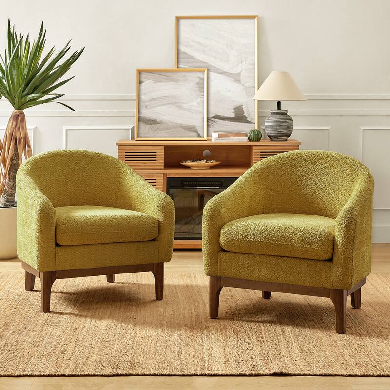 Joseph Mordern Boucle Armchair Chair Set Of 2 By HULALA HOME