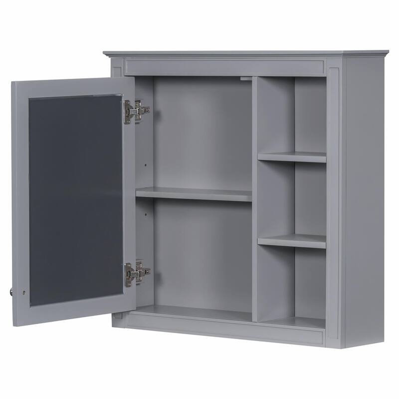 30'' x 28'' Modern Wall Mounted Bathroom Storage Cabinet with Mirror