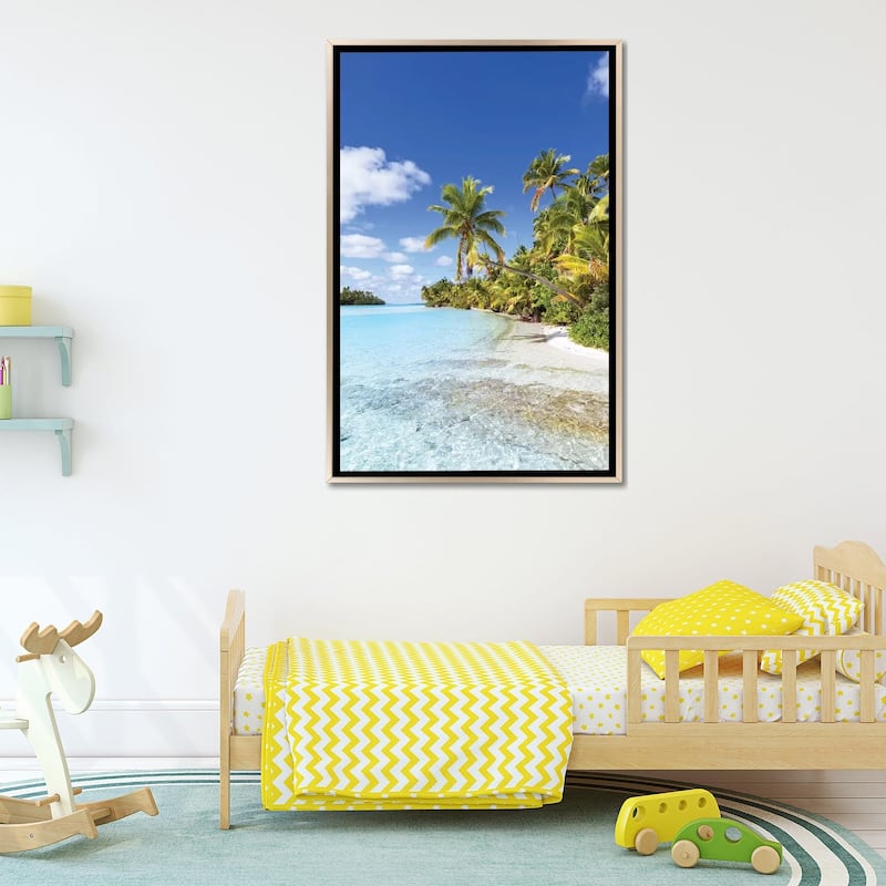 "Dream Beach On One Foot Island, Cook Islands" by Matteo Colombo Framed