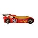 preview thumbnail 6 of 8, Twin Size Racing Car Floor Bed Frame with LED Headlight Design, Kids Platform Bed with Full-Length Guardrails