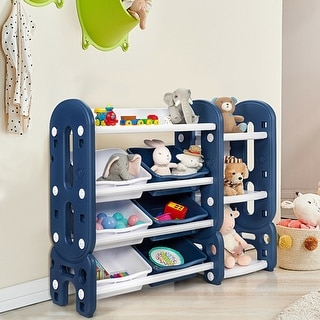 Kids Toy Storage Organizer with Bins and Multi-Layer Shelf for Bedroom ...