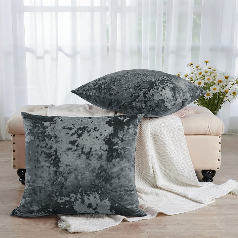 Rancho Crushed Velvet Throw Pillow Cover Set, NO INSERT