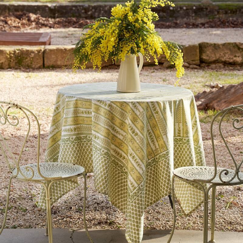Couleur Nature Provence Avignon Tablecloth - Pistache - 59" x 59"