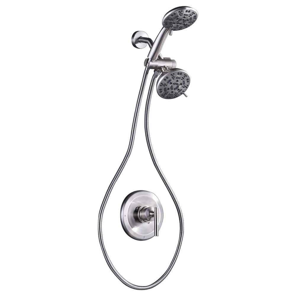 WOWOW Single-Handle 7-Spray Dual Shower Head Shower Faucet