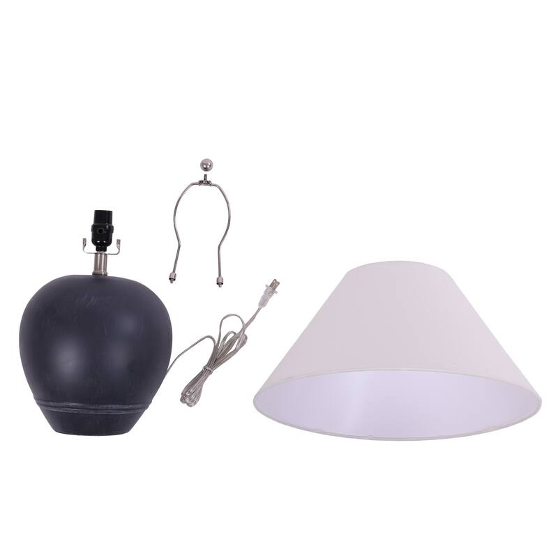 Ceramic Table Lamp with Linen Shade