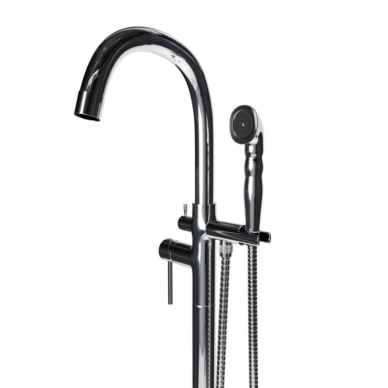 Neptune Single Handle Floor Mounted Gooseneck Freestanding Tub Filler