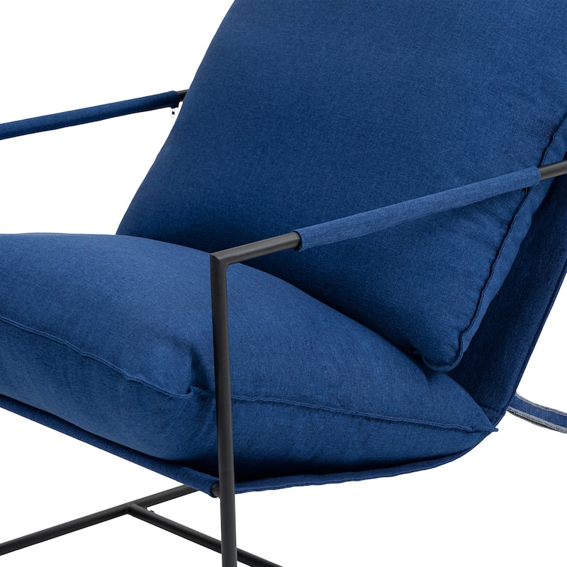 Metal Framed Armchair Sling Accent Chair Set of 2