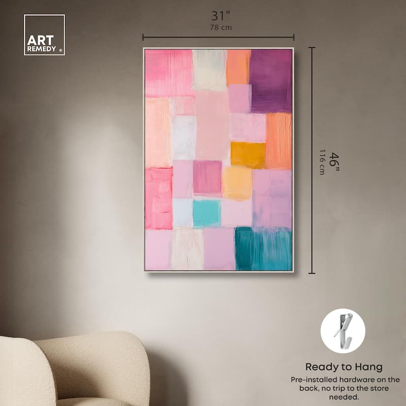 Color Squares III Canvas by Art Remedy