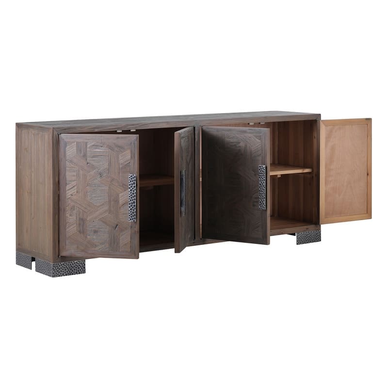 Spruce & Spring Rustic Reclaimed Fir Sideboard Buffet Cabinet