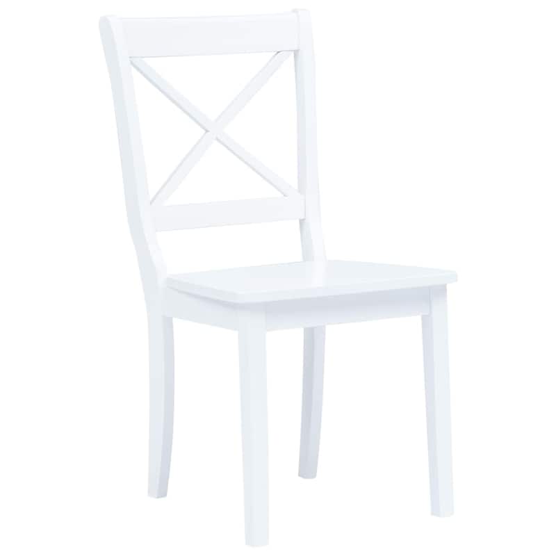 vidaXL 2/4x Dining Chairs Solid Wood Rubber Dining Room Chair Multi Colors - 17.9" x 20.5" x 35.4"