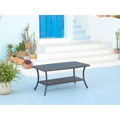 Outdoor Patio Furniture Coffee Table Rattan PE Wicker Table