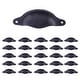 preview thumbnail 4 of 4, Black Cabinet Cup Bin Pull Wrought Iron 4.5 W x 1.5 H Pack of 25