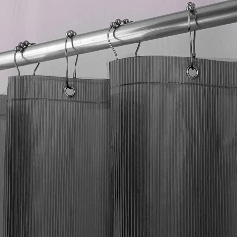 Stripe Embossed Peva Shower Curtain Liner with Magnets