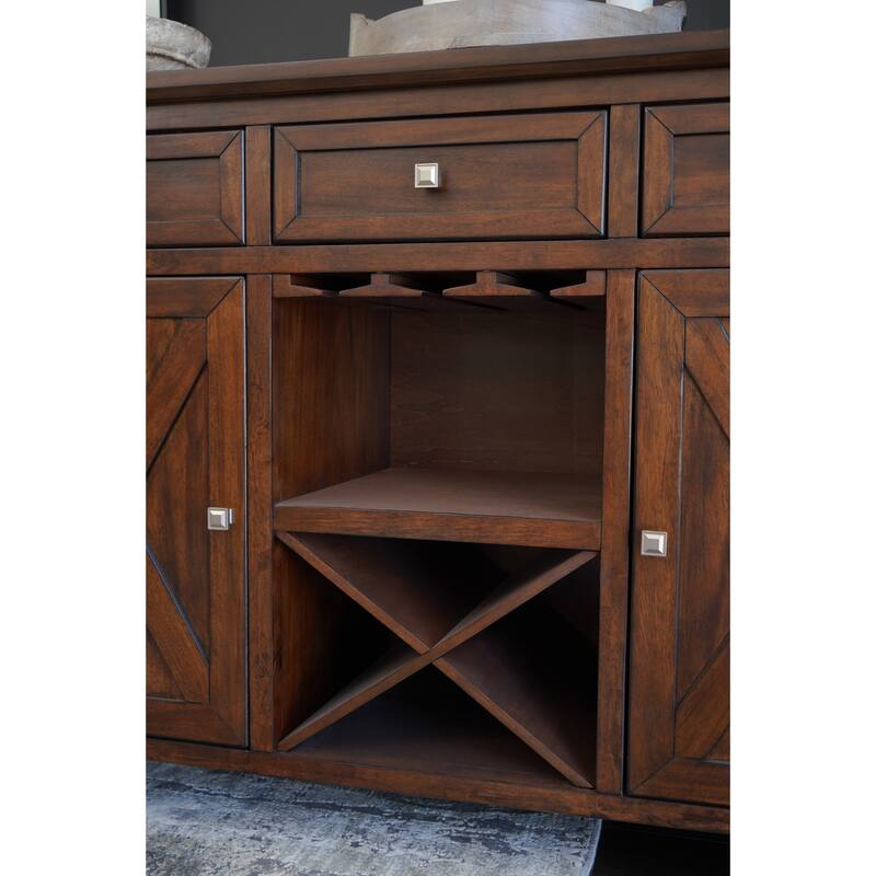 Abbyson Theo 54 Inch Wood Server