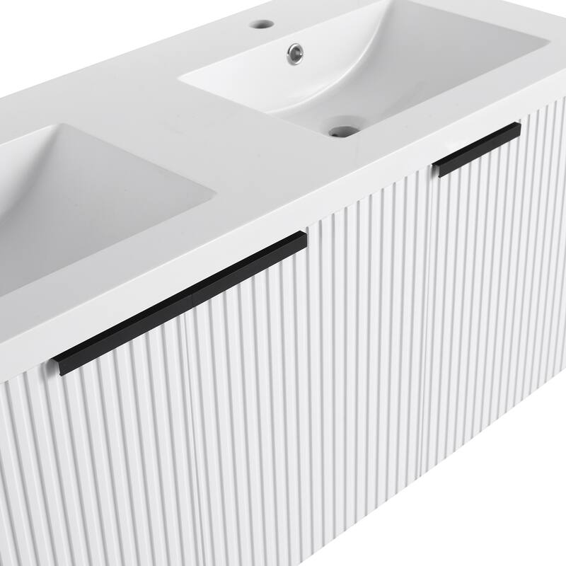 Wall Mounted Bathroom Vanity with Resin Sink
