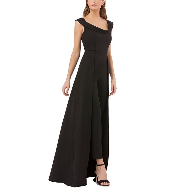 kay unger jumpsuit gown black