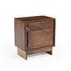 preview thumbnail 3 of 12, Christopher Knight Home - Bennett Walnut-Finished Solid Wood Nightstand with Drawer