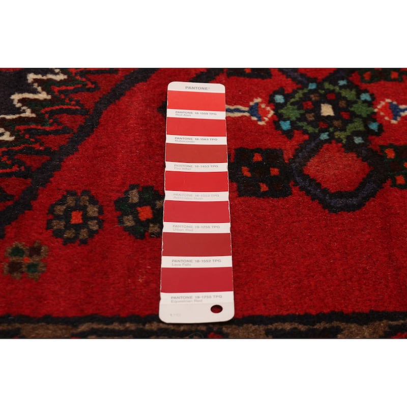 ECARPETGALLERY Hand-knotted Andelz Red Wool Rug - 4'5 x 6'5