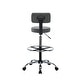 preview thumbnail 47 of 54, Adjustable Rolling Work Stool with Faux Leather Seat and Foldable Footrest, Versatile Stool for Home Office, Vanity,