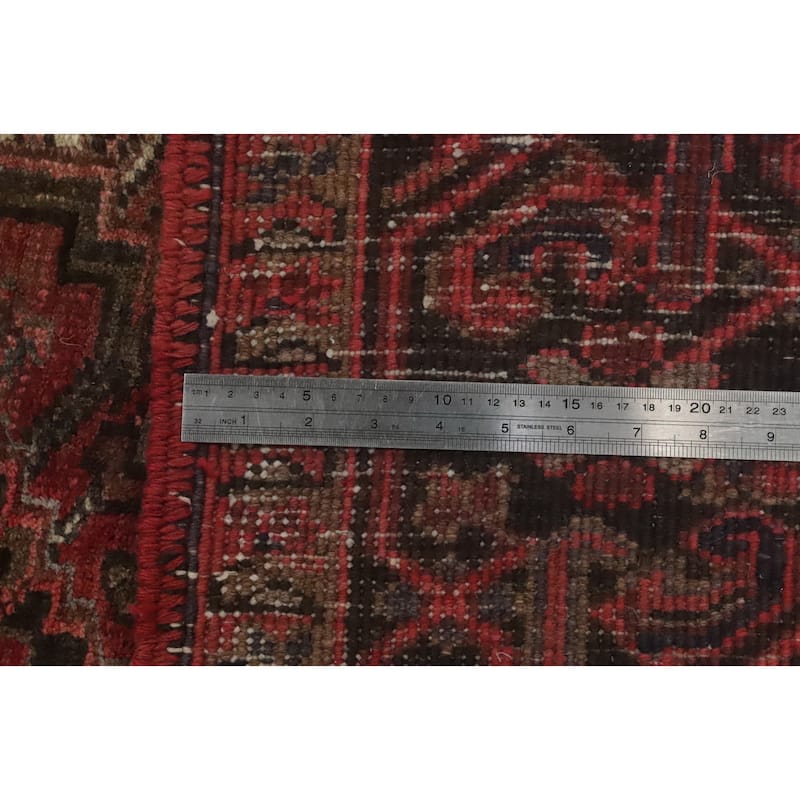 Hand Knotted Oriental 100% Wool Carpet Traditional Medallion Red Heriz Area Rug - 10' 1'' X 8' 2''