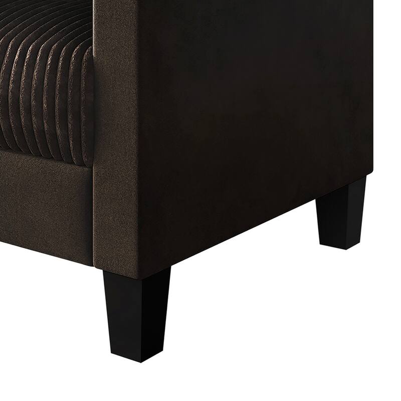 CraftPorch Corduroy Mid-Century Modern Velvet Upholstered Arm Chair