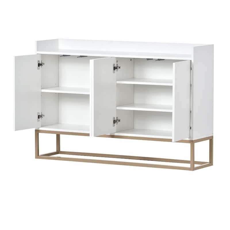 47.2” Modern 4 Door Buffet with Metal Base