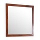 preview thumbnail 2 of 3, Offex 41 in.x41 in. Classic Square Wood Framed Dresser Mirror - Cherry - 1"L x 41"W x 41"H