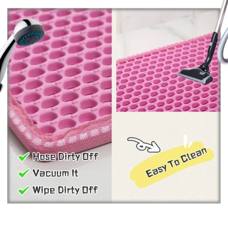 Cat Litter Mat Kitty Litter Trapping Mat Double Layer Mats