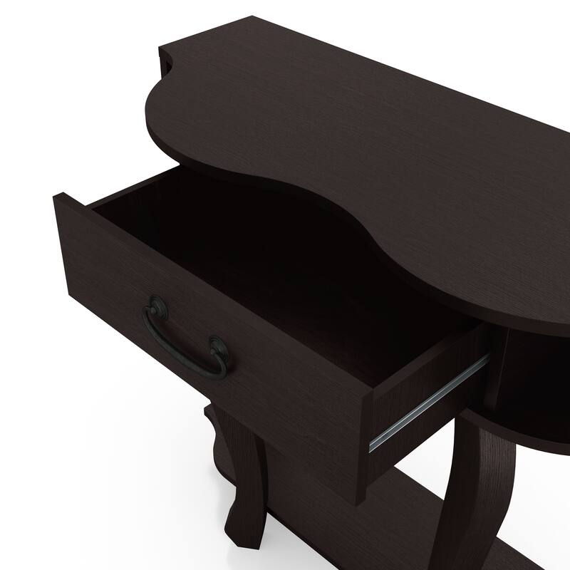DH BASIC Transitional Espresso 41-inch 1-Drawer Console Table by Denhour