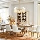 preview thumbnail 19 of 24, 5-Light Modern Linear Sputnik Ceramic Chandelier Cone Globe Ceramic Island Pendant for Dining Room